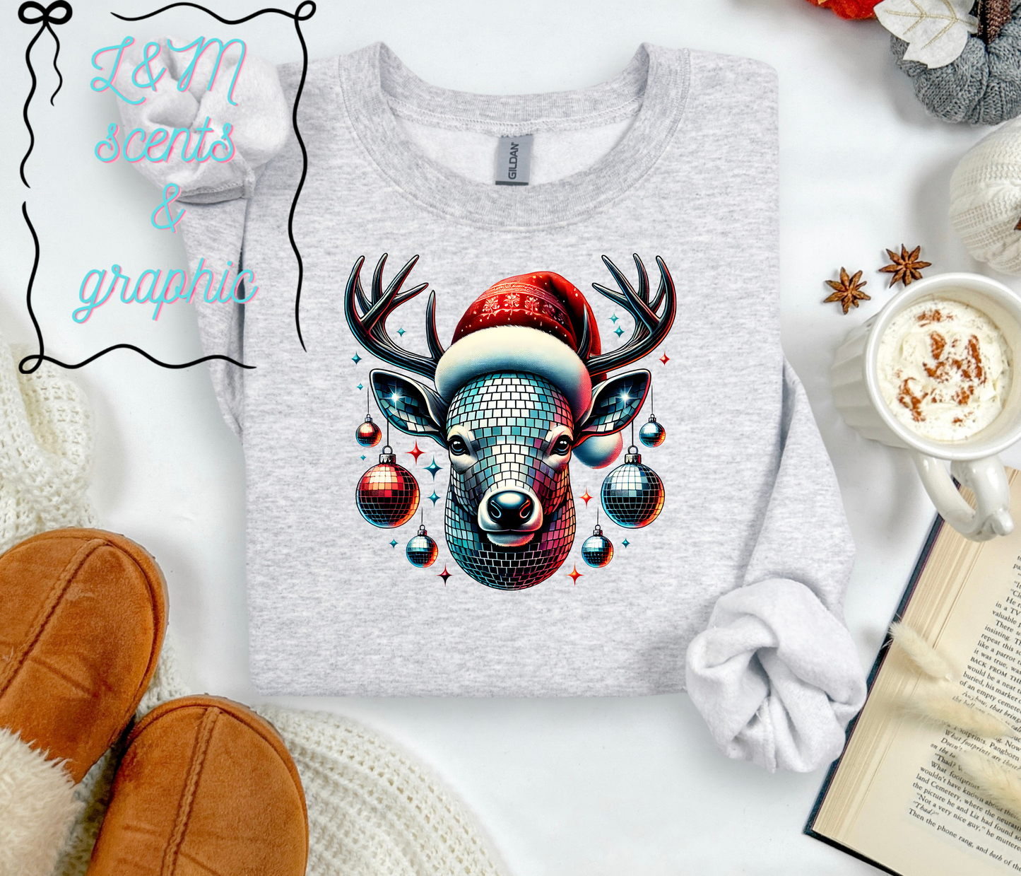 Santa Deer with Ornaments