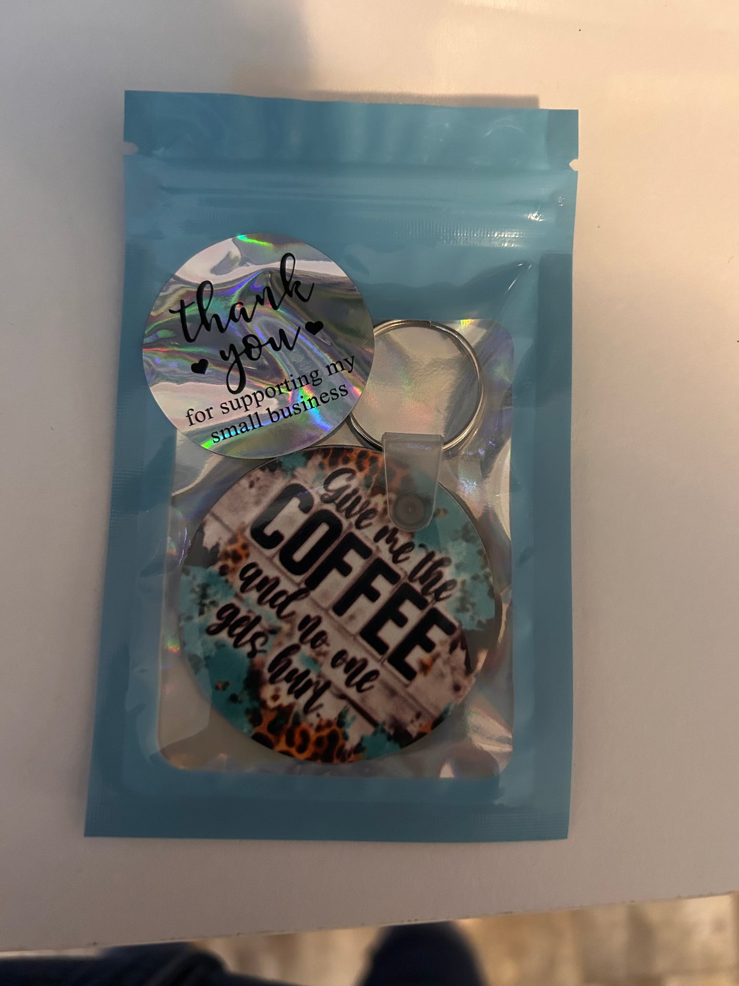 Give Me Coffee Keychain