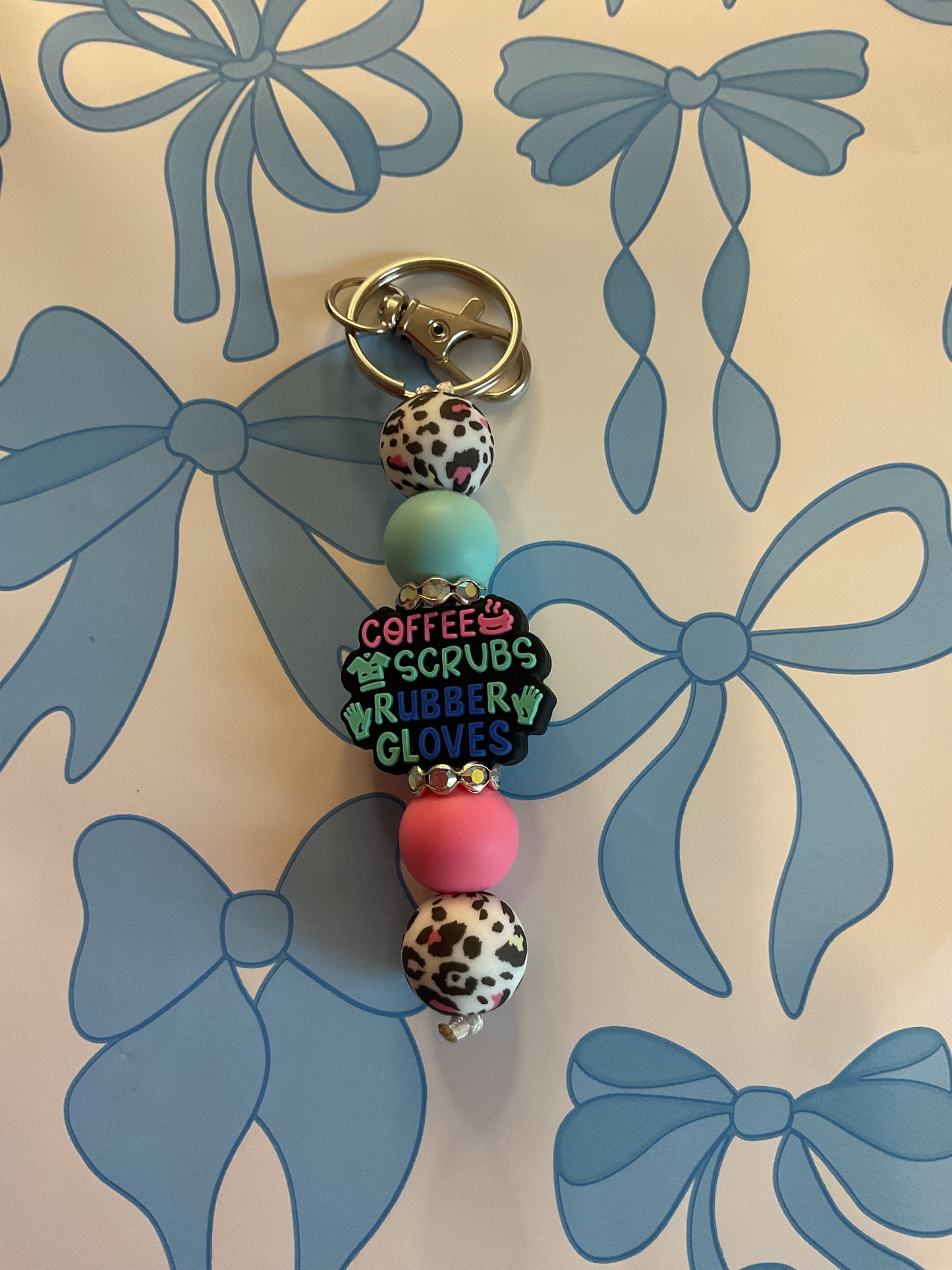 Coffee,scrubs,rubber gloves