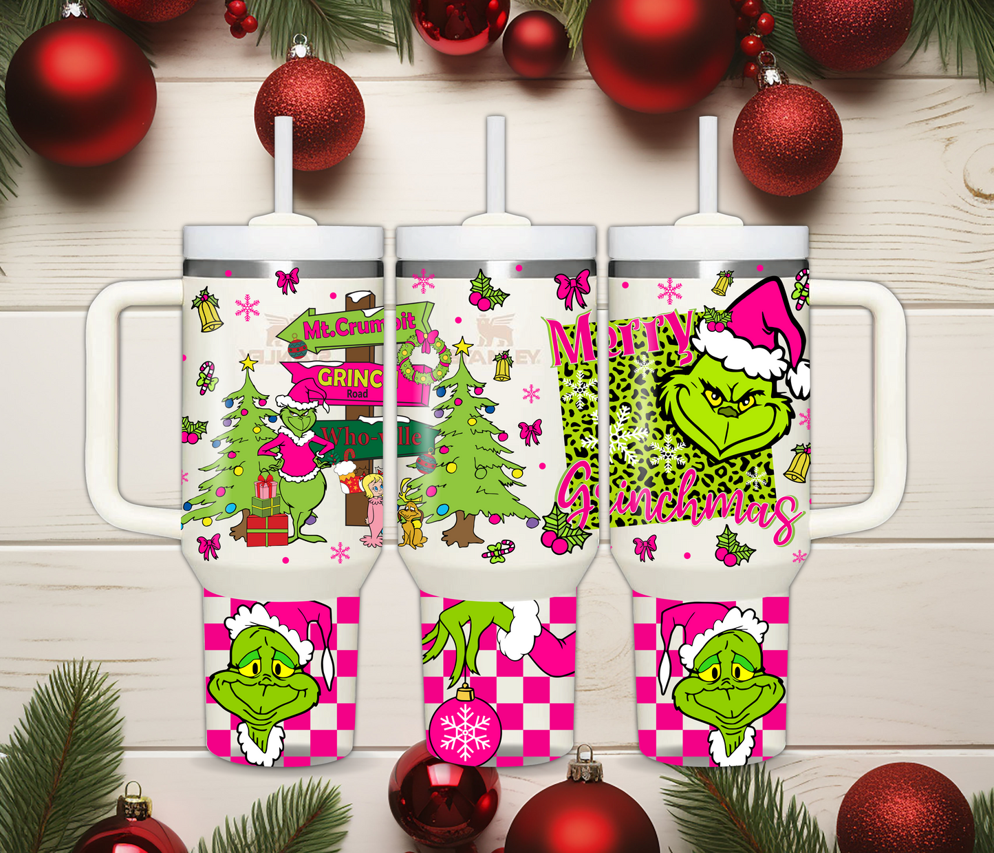 Pink Grinch Cup