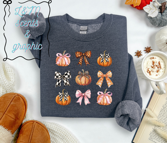 Checkered Bows and Pumpkins