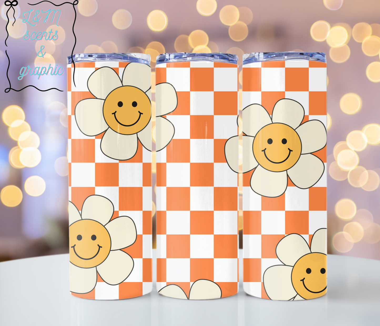 Retro Checker Tumbler