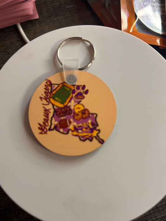 Geaux Tigers Keychain
