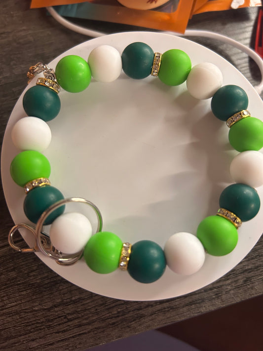 Green raindeer charm Wristlet