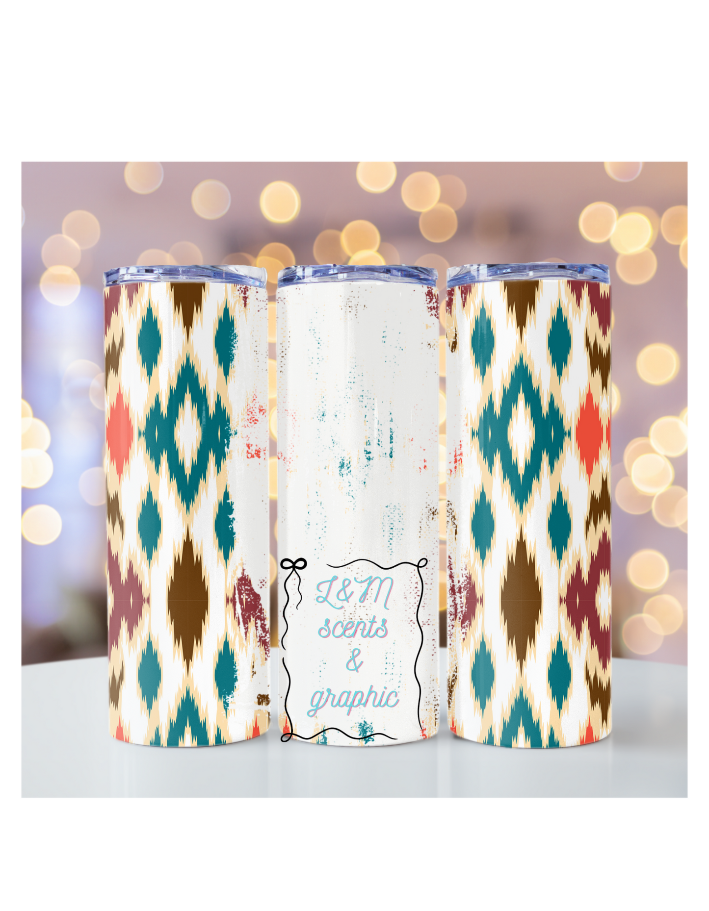 Boho name tumbler