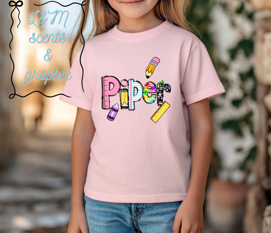 Kids Alphabet Letter Shirts