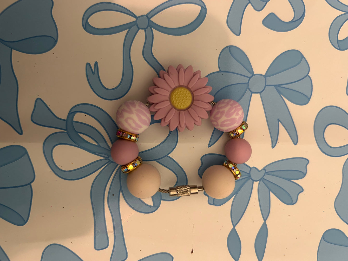 Lilac leopard cup charm